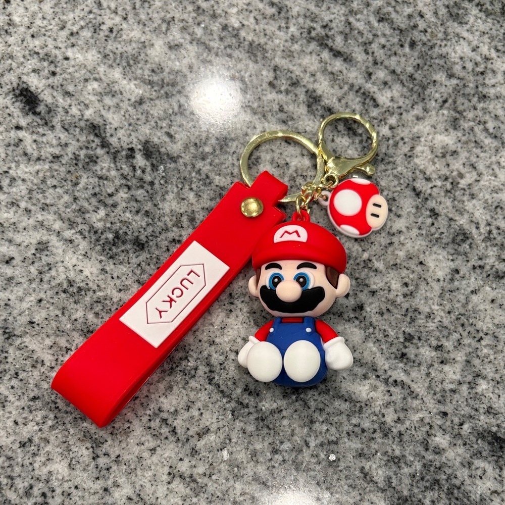 Nintendo Red Mario Keychain with Lucky Strap